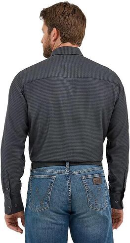 Wrangler X Men's Cody Johnson Classic Fit Long Sleeve Buttondown Shirt - Black in Saudi Arabia