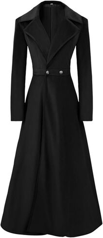 CCQBUQK Womens Victorian Trench Coat Double Breasted Long Winter Jacket Medieval Vintage Windbreaker Overcoat in Saudi Arabia