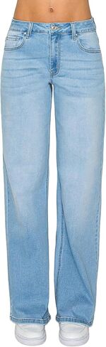 بنطلون جينز نسائي من WAX JEAN ذو ارتفاع منخفض وواسع الساق مقاس 55.88 سم in Kuwait
