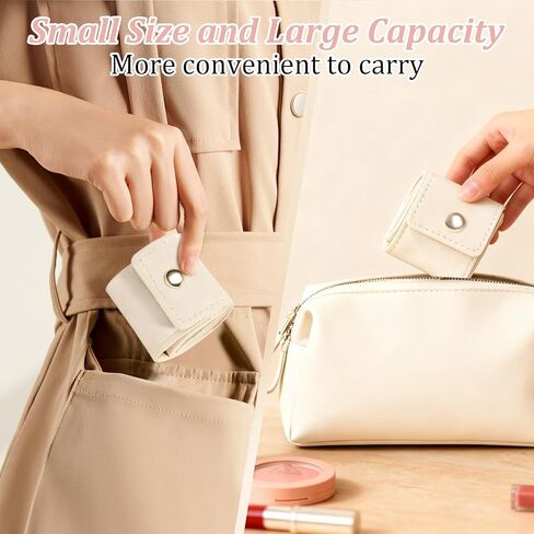 6 Pcs Mini Travel Jewelry Bag with Buckle, Foldable Mini Jewelry Travel Organizer Case for Earrings Rings Necklaces in Kuwait