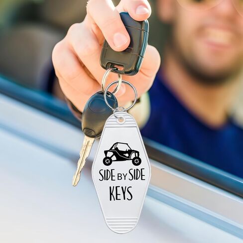 Orhokoyc Key Tag for Side by Side Keys, Off Road Driver Gift Keychain, Retro ATV UTV Key Lable Tag Four Wheeler Biker in Saudi Arabia