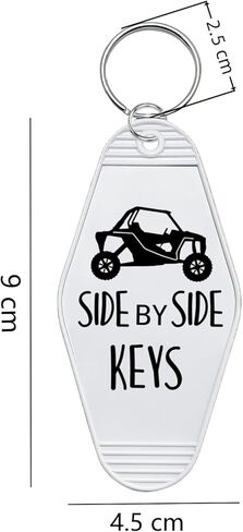Orhokoyc Key Tag for Side by Side Keys, Off Road Driver Gift Keychain, Retro ATV UTV Key Lable Tag Four Wheeler Biker in Saudi Arabia