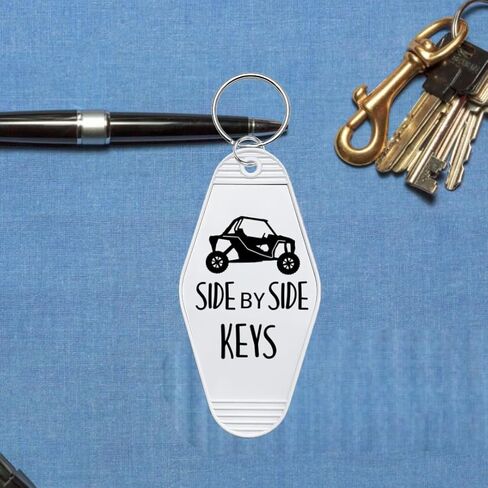 Orhokoyc Key Tag for Side by Side Keys, Off Road Driver Gift Keychain, Retro ATV UTV Key Lable Tag Four Wheeler Biker in Saudi Arabia
