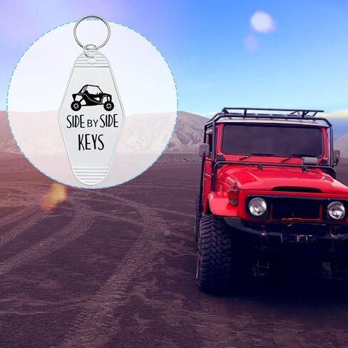 Orhokoyc Key Tag for Side by Side Keys, Off Road Driver Gift Keychain, Retro ATV UTV Key Lable Tag Four Wheeler Biker in Saudi Arabia