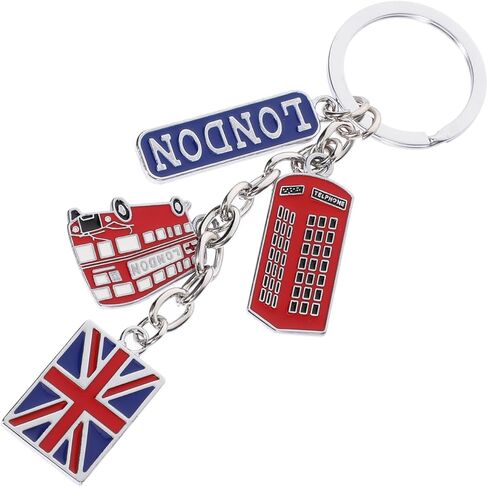 DOITOOL المملكة المتحدة العلم المفاتيح علم الاتحاد كيرينغ لندن تذكارية Keyrings الجدة إنجلترا حقيبة سلسلة مفاتيح حُليات السيارة مفتاح الملحقات in Saudi Arabia