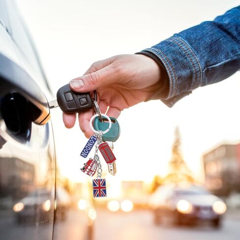 DOITOOL المملكة المتحدة العلم المفاتيح علم الاتحاد كيرينغ لندن تذكارية Keyrings الجدة إنجلترا حقيبة سلسلة مفاتيح حُليات السيارة مفتاح الملحقات in Saudi Arabia