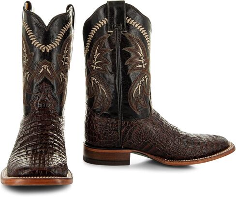 Soto Boots Men's Caiman Belly Print Cowboy Boots H4001 in Saudi Arabia