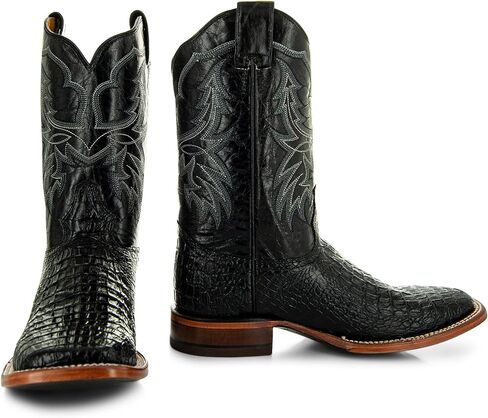 Soto Boots Men's Caiman Belly Print Cowboy Boots H4001 in Saudi Arabia