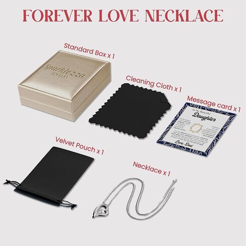 Christmas Gifts for Daughter - To My Daughter Necklace from Dad, Jewelry Gifts From Daddy on Graduation, Wedding Day, Present Ideas For Beautiful Daughters from Father, Birthday Gift for Daughters in Saudi Arabia