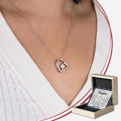 Christmas Gifts for Daughter - To My Daughter Necklace from Dad, Jewelry Gifts From Daddy on Graduation, Wedding Day, Present Ideas For Beautiful Daughters from Father, Birthday Gift for Daughters in Saudi Arabia