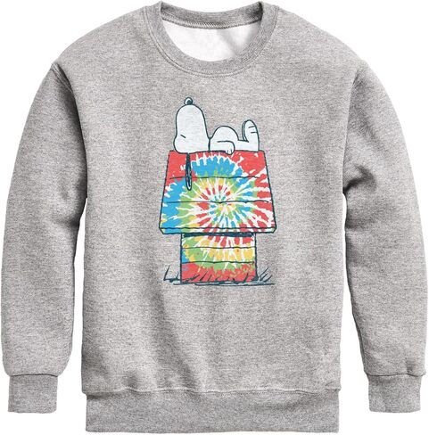 HYBRID APPAREL - Peanuts - Snoopy Tie Dye House - Toddler & Youth Crewneck Fleece Sweatshirt in Saudi Arabia