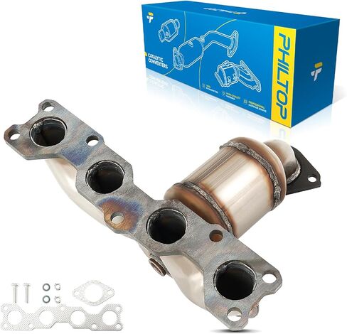 PHILTOP Rear Catalytic Converter Stainless Steel Direct-Fit Replacement For 2005-2009 Mustang 4.0L Replace 50554, 643004, 30542 (EPA Compliant) in Kuwait