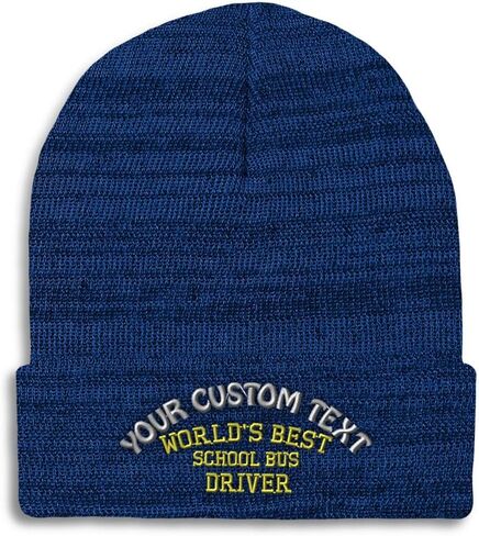 Beanies for Men Worlds Best School Bus Driver Embroidery Skull Cap Winter Hats for Women Acrylic One Size in Saudi Arabia