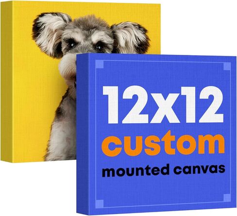 Personalized Custom Mounted Canvas Print, Upload Your Photo, Picture and Texts and Transform it into Stunning Wall Arts – Printed Designs Paintings Images on Canvas for Home Office Decor Gifts (18x18) in Saudi Arabia