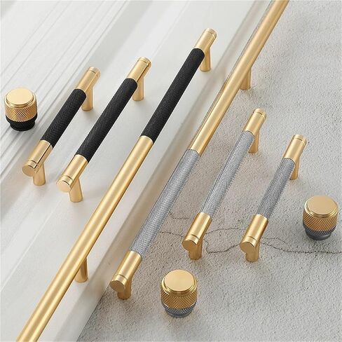 Kitchen Cabinet Doors Drawer Handles Wardrobe Decoration Furniture Hardware(Gold Grey,125 * 32 * 96mm) in Saudi Arabia