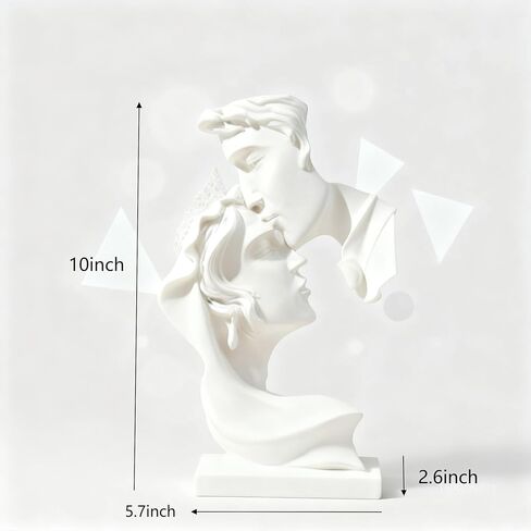 Romantic Couple Kiss Statue –Abstract Art Handmade Statues for Girlfriend/Wife, Valentine’s Day & Wedding, Easy Display Home Decor for Living Room in Saudi Arabia