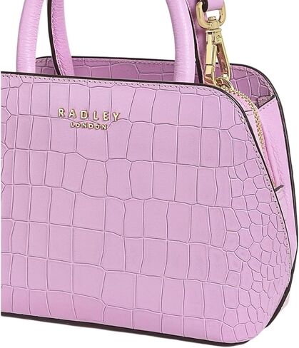 Radley London Liverpool Street 2.0 Mini Leather Zip-Top Grab Satchel Crossbody Bag Pink in Saudi Arabia