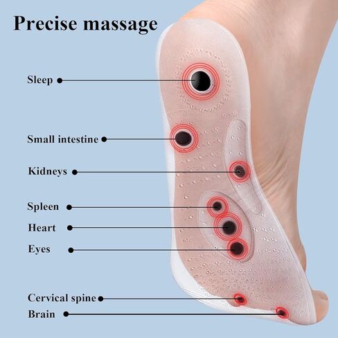 Magnetic Massage Silicone Insoles for Foot Pain Relief, Acupressure Shoe Inserts for Arch Support, Reflexology Therapy Insoles for Circulation in Saudi Arabia