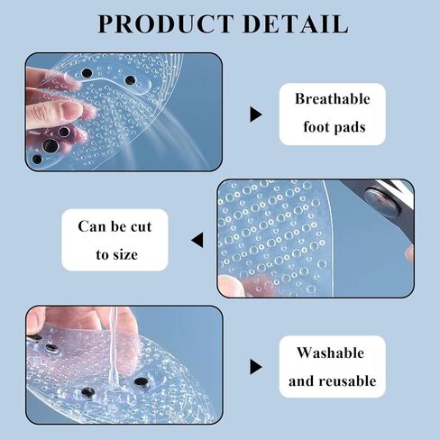 Magnetic Massage Silicone Insoles for Foot Pain Relief, Acupressure Shoe Inserts for Arch Support, Reflexology Therapy Insoles for Circulation in Saudi Arabia