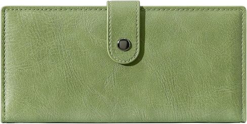 Plinvo Elegant Slim Bifold Clutch for Women, Long Genuine Leather RFID Protected Card Holder & Wallet (Off-White) in Saudi Arabia
