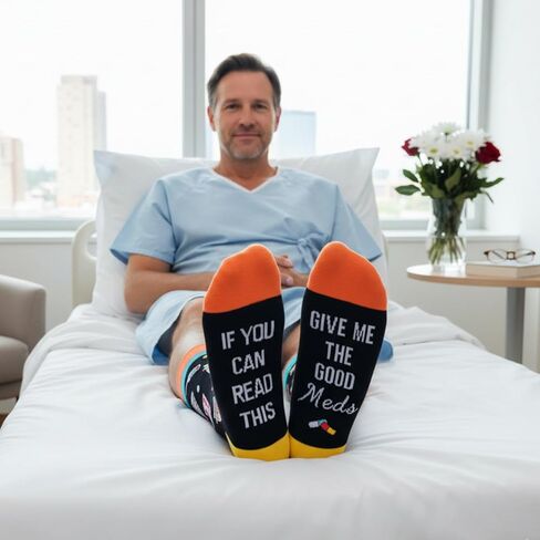 HAPPYPOP Get Well Soon Gifts - Get Well Socks after Surgery Recovery Feel Better Card Gift for Men Women in Saudi Arabia