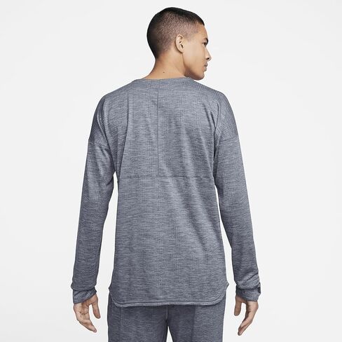 قميص Nike Yoga الرجالي Dri-FIT Crew (رمادي بارد/هيذر/رمادي بارد، FB7775-065) مقاس كبير in Saudi Arabia