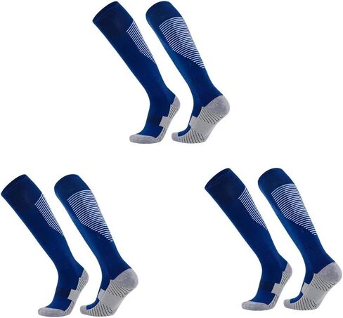 DAISHA 1/3 Pair Anti Slip Knee High Thickness Athletic Socks,Non-slip Compression Socks for Soccer,Football,Basketball. in Saudi Arabia