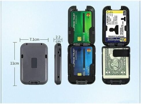 1 Pack Wallet Ultra-Thin RFID-Blocking, Reach Cards & Cash Aluminum Outer Shell, ID Theft Protection for Men Gift in Saudi Arabia