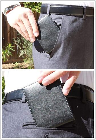 MUITON Men's RFID Protection Bifold Leather Pocket Wallet with Id Window-in Gift Box in Saudi Arabia