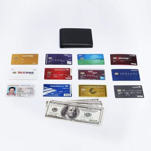 MUITON Men's RFID Protection Bifold Leather Pocket Wallet with Id Window-in Gift Box in Saudi Arabia
