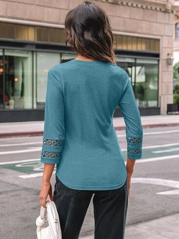 Womens Fall Tops Long Sleeve Shirts for Women Casual Loose Tees Classic Tshirts Clothes in Saudi Arabia