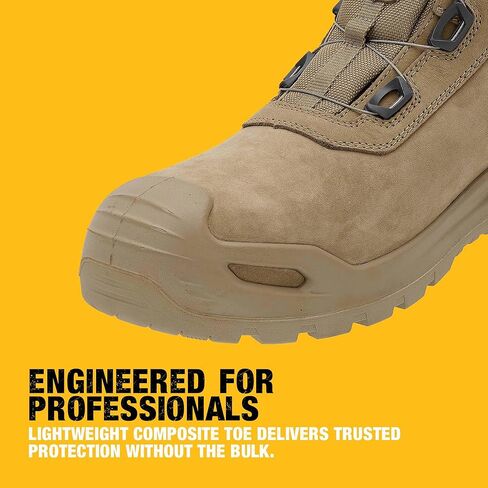 DEWALT Apex Men's BOA Fit System, Nubuck Leather, Waterproof, Composite Toe, Safety Work Boot in Saudi Arabia