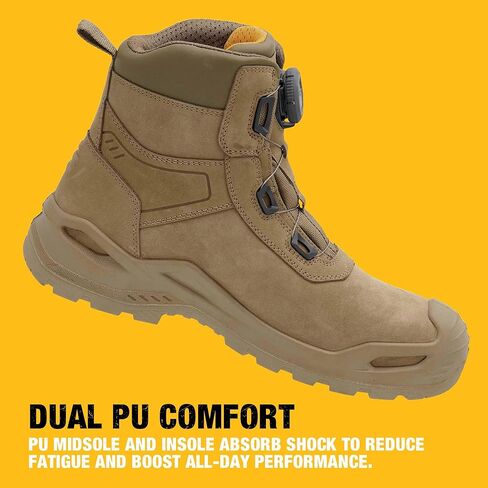 DEWALT Apex Men's BOA Fit System, Nubuck Leather, Waterproof, Composite Toe, Safety Work Boot in Saudi Arabia