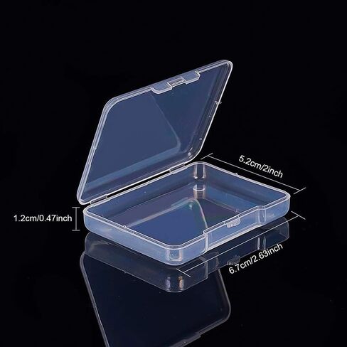 18 Pack 2.63x2x0.47 Inches Rectangle Clear Plastic Bead Storage Containers Box Drawer Organizers with lid for Items,Earplugs,Pills,Tiny Bead,Jewelry Findings in Saudi Arabia