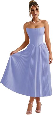Gujach Satin Pleated Bridesmaid Dresses 2026 Strapless Tea Length A Line Corset Prom Gown in Saudi Arabia