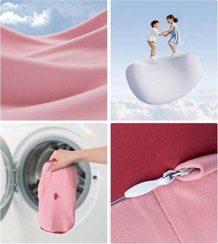 BEBAS Car Neck Pillow Travel - Adjustable Memory Foam Neck Support Pillow for Sleeping, Breathable & Machine Washable Cover, Soft Support for Adults & Kids - Gift (Pink - Rabbit) in Saudi Arabia