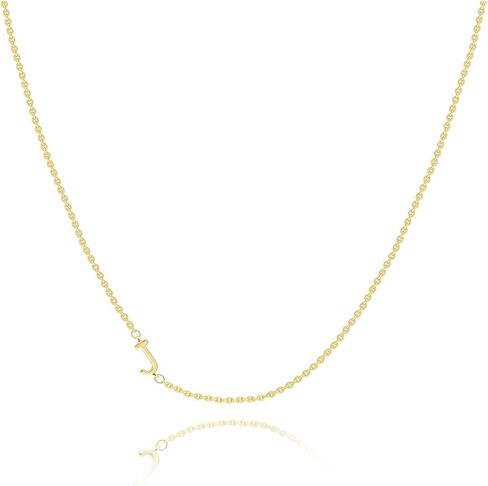 قلادة أولية للنساء ، قلادة من الذهب الذهب الذهب 14K الذهب مطلي جانبي قلادة أولية لطيفة قلادة قلادة بسيطة للنساء هدايا المجوهرات العصرية in Kuwait