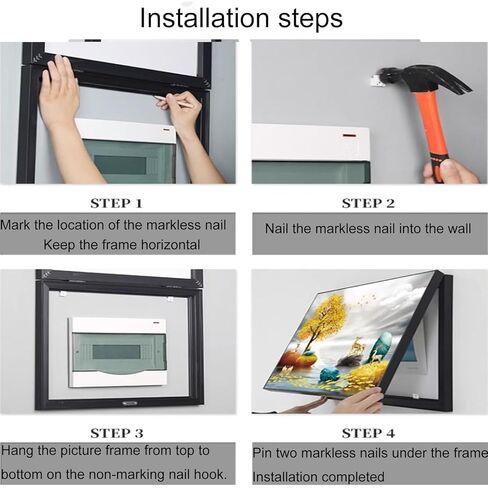 Breaker Box Cover Decorative, Modern Meter Box Decorative Painting Fuse Box Cover Electrical Panel Cover for Indoor Outdoor Breaker Hiding Panels（13.7x15.7in） in Saudi Arabia