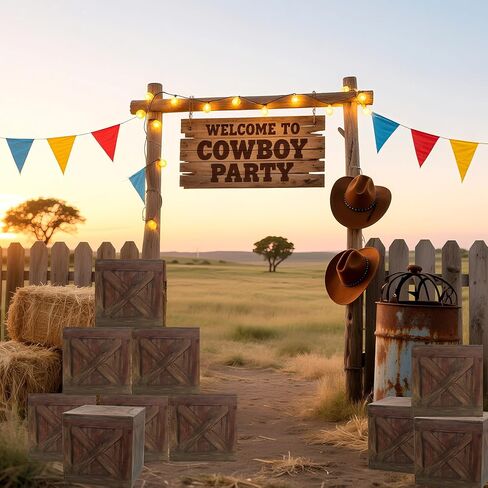 ATSKIM 6 عبوات من صندوق ديكورات الحفلات ذات الطابع الغربي، بالات القش المزيفة للديكور، صناديق خشبية مقاس 10.8 بوصة، صناديق خشبية مقلدة، دعامات كشك الصور لحصاد الخريف في المزرعة (بني داكن) in Kuwait