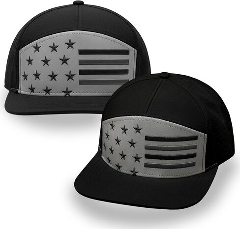 The Heartbeat Brand Flag Laser Mesh Snapback Hat for Men & Women | Flat Bill Trucker Hat | Lightweight & Water-Resistant in Saudi Arabia