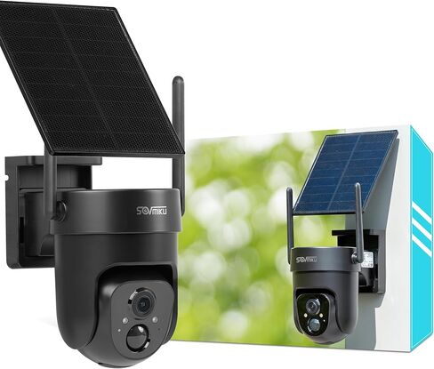 Vicohome 2CQ4 2K AI Solar Security Camera Wireless Outdoor ، Cam Camed Beathy Powered ، Vision Color Night ، صوت ثنائية ، اكتشاف الحركة ، سهلة الإعداد ، صفارات الإنذار المصباح المسموع 180 يومًا من سياسة التبادل in Kuwait