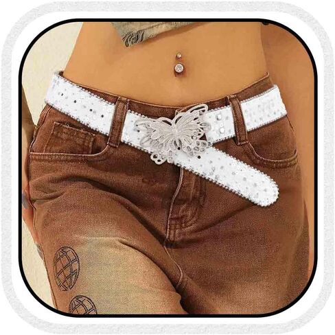 COSYDAYS Butterfly Leather Waist Belt Denim Y2K Jeans Belts Cowgirl Fashion Waist Accessories for Women in Saudi Arabia