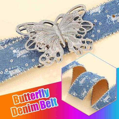 COSYDAYS Butterfly Leather Waist Belt Denim Y2K Jeans Belts Cowgirl Fashion Waist Accessories for Women in Saudi Arabia