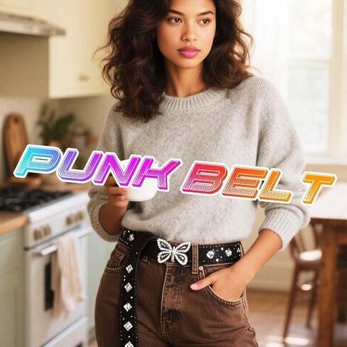 COSYDAYS Butterfly Leather Waist Belt Denim Y2K Jeans Belts Cowgirl Fashion Waist Accessories for Women in Saudi Arabia