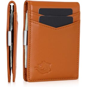 Infinity Goods Mens Wallet | 11 Credit Card Holder | Built-In Money Clip | Slim Minimalist | RFID Blocking | Premium Leather | Gift for Him, Carbon, SNM097 in Saudi Arabia