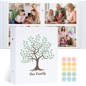 ألبوم صور مطبوع عليه شجرة العائلة Hiwhy مقاس 4×6، غلاف ورقي مع ملصقات قابلة للكتابة، كتاب ذاكرة جيب 200 لذكريات العائلة in Kuwait