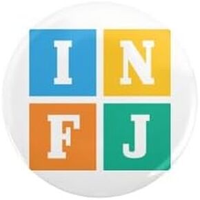 دبوس زر صغير مستدير مقاس 1 بوصة من CafePress Myers Briggs INFJ in Kuwait