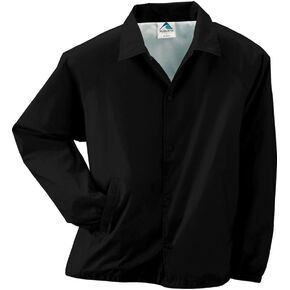 Augusta Sportswear Lined Nylon Coach's Jacket, XL, Black in Saudi Arabia