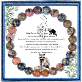 LIUANAN الراكون سحر سوار للنساء بيكاسو جاسبر روح الحيوان المجوهرات القدرة على التكيف حماية الإبداع هدية لأمها الجدة ابنة ابنة أخت عيد ميلاد in Kuwait