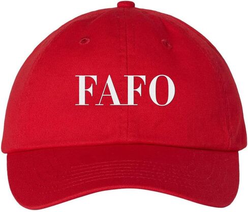 TeesAndTankYou FAFO Embroidered Baseball Cap Adjustable Cotton Dad Hat in Saudi Arabia